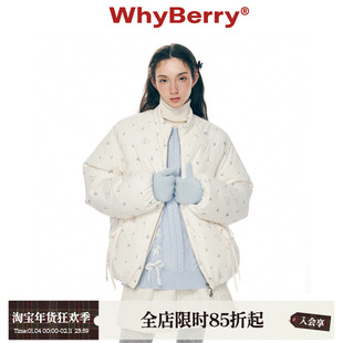 WhyBerry 25AW“绒白布偶”立领插肩袖棉服韩系温柔风秋冬厚外套