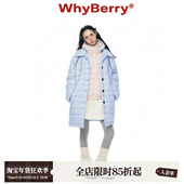 WhyBerry 棉服韩系温柔秋冬外套 菱格绗棉中长款 25AW 轻薄暖气