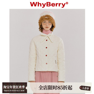 WhyBerry 23AW“90白鸭绒”内里蝴蝶结绑带插肩袖羽绒服短款女