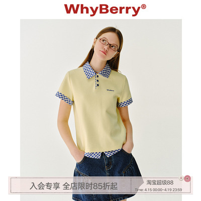 WhyBerry25SS撞色poloT恤