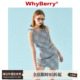 白日梦蓝 WhyBerry 25SS 吊带辣妹连衣裙挂脖蓝色多巴胺短裙女