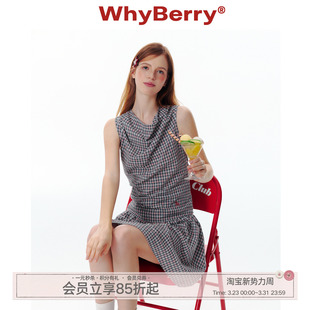 无袖 WhyBerry 优雅法式 邂逅 荡领上衣宽松复古独特T恤女夏 25SS