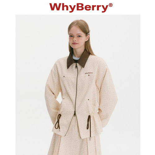 WhyBerry 25AW“野草莓图鉴”重工气质款抽绳外套双拉链翻领夹克