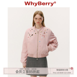 印花夹棉飞行夹克2025秋冬防风外套 BERRY乐园 WhyBerry 25AW