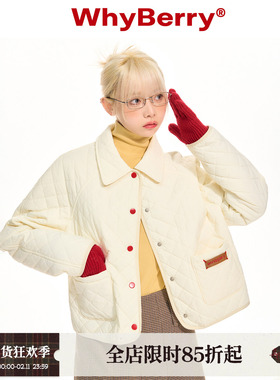WhyBerry 22AW“空气苏打”内胆夹棉厚外套女慵懒复古棉服秋冬