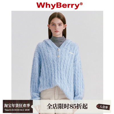 whyberry宽松毛衣戴帽