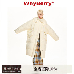 WhyBerry 22AW“保命羽绒”设计感长款羽绒服白色宽松保暖厚外套