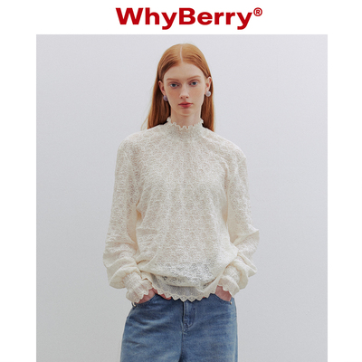 薄款花边设计蕾丝长袖女