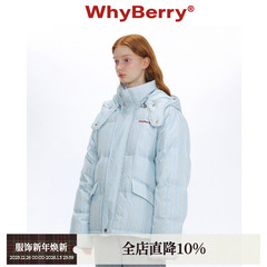 WhyBerry 24AW“珍妮糖果屋”蓬松蓝色棉服甜美面包服2024年秋冬