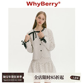 25AW 小夜百合 千金风短款 WhyBerry 上衣波点韩系早秋外套 半裙