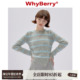 23AW 清晨薄雾 撞色针织衫 WhyBerry 修身 毛衣时髦短上衣少女风