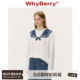 25AW 航海物语 原创海军领印花T恤少女风秋季 WhyBerry 长袖 上衣