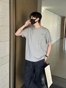 小字母印花圆领短袖T恤 ST83/P48 控78图片