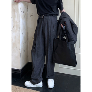 50羊毛男士宽松腰带西裤 K221/P115 控148图片