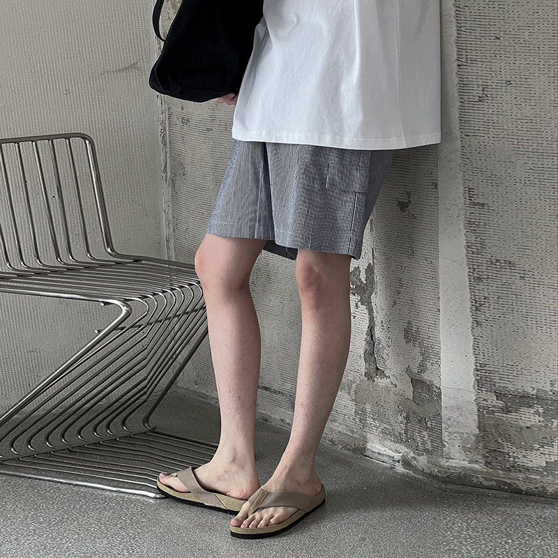 夏日清凉麻料条纹短裤K224/P60控90,男装牛仔裤,电商A242