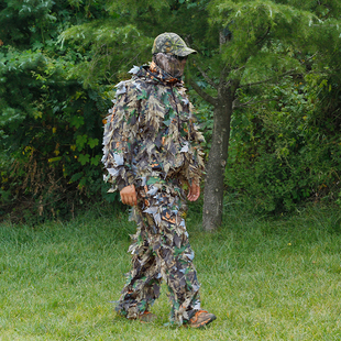 水木山户外3D雷明顿仿生迷彩树叶打猎服伪装狩猎摄鸟吉利服套装