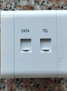 鸿雁86型康居I型电脑加四芯电话插座 A86ZD8/D6NI