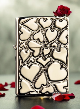 包邮原装正品ZIPPO 防风煤油打火机 FILL LOVE 玫瑰金爱心