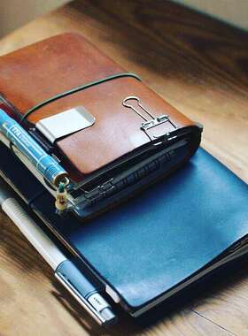 复古真皮手帐记事本旅行者TN笔记本日式日记本活页本定制手工制作