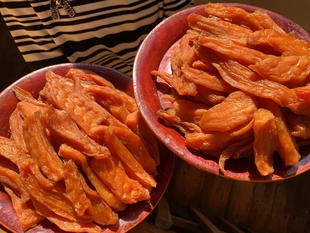 温州永嘉楠溪江湖头山番薯枣红薯干纯天然无添加Q弹香甜地瓜条干1