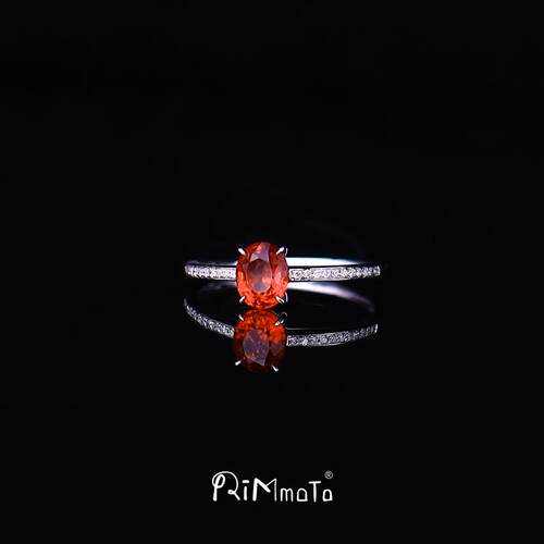 Rimmoto白18k金尖晶石钻石戒指