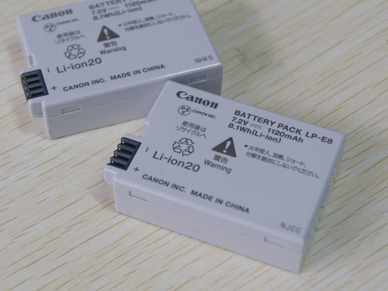 佳能原装锂电池lp-e8 eos600d700d650d适用内附真假实拍对比图