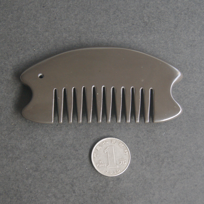 经络梳砭石梳子嘟康长双鱼梳子