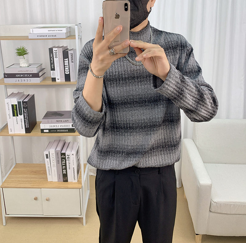 610A-TX172-P53秋冬男士长袖条纹t恤潮流打底衫，男装T恤，星座610A-3（原钱塘4015)