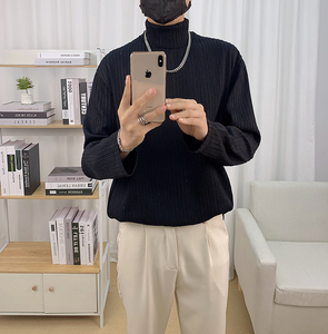 610A-3-TX170-P53 高领韩版男装T恤 休闲长袖衣服图片