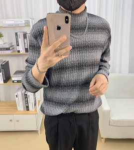 610A-TX172-P53 秋冬男士长袖条纹t恤潮流打底衫图片