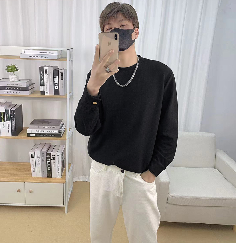 610A-3-TX200-P63纯黑色新款纯棉男T恤，男装T恤，星座610A-3（原钱塘4015)