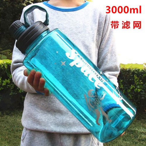 大容量水杯耐高温太空杯塑料水瓶便携运动工地水壶泡茶杯子3000ml