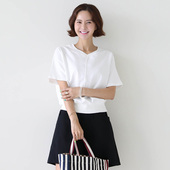 2026体恤上衣设计感小众宽松洋气打底衫 V领薄款 新款 t恤女夏季 短袖