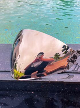 摩托车头盔镜片防晒耐磨高清透明镀银配件1挡风玻璃面罩