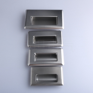 嵌入式304不锈钢暗拉手 隐形柜门把手 文件抽屉柜拉手 铁皮柜把手