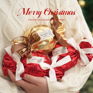 2025圣诞糖果包装 袋曲奇饼干巧克力节日伴手送礼物空盒小礼品袋