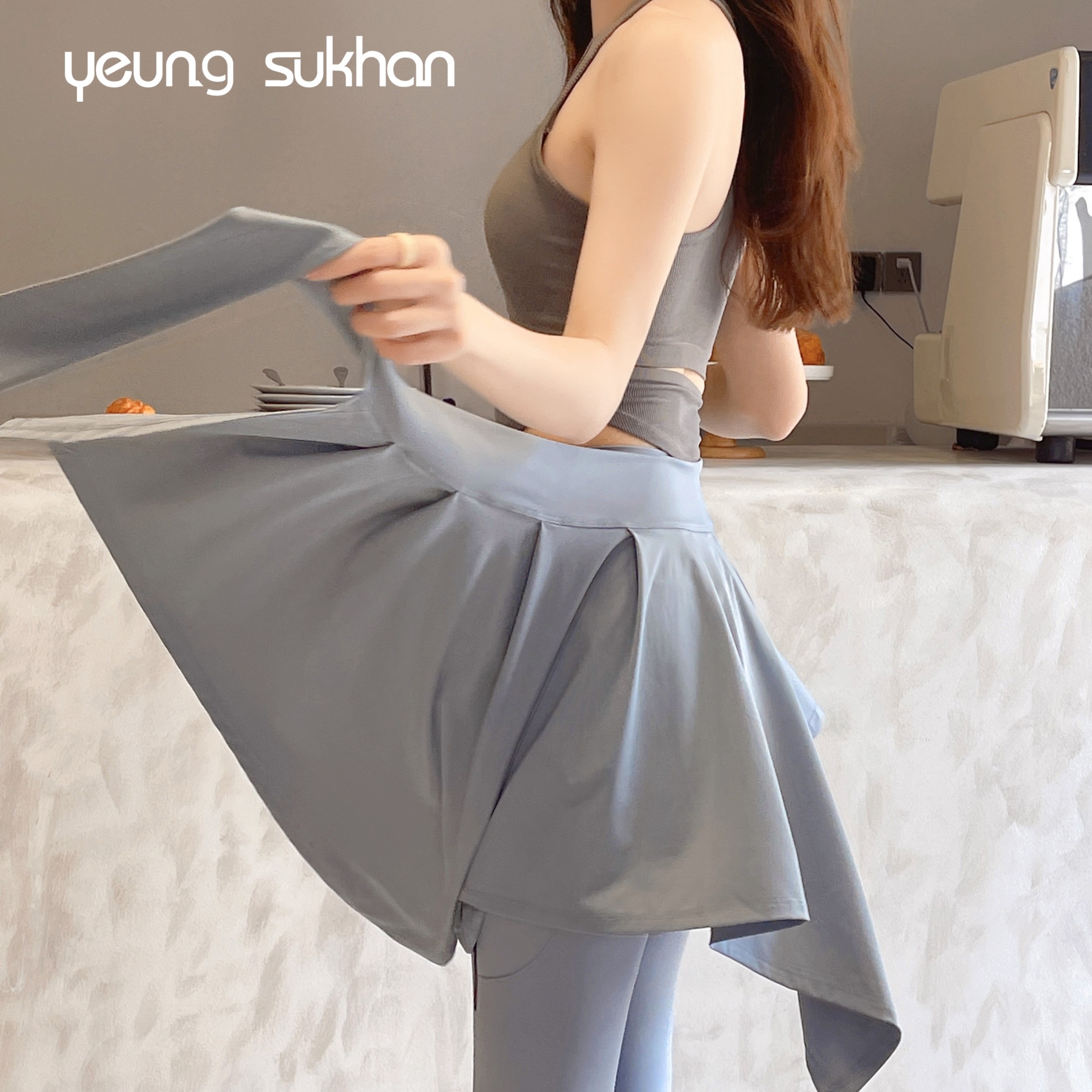 YEUNG SUKHAN/一片式芭蕾裙 瑜伽裤放心外穿!少女感运动臀罩披肩,运动/瑜伽/健身/球迷用品,瑜伽短裙,淘宝优惠券,粉丝福利购,淘宝优惠卷