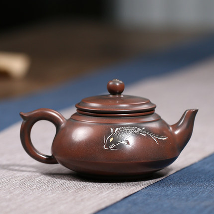 钦州坭兴陶纯手工紫泥茶壶功夫茶道茶具泡茶器中式复古精品套装壶