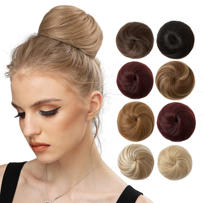 欧美假发女扣式直发包丸子头假发包新娘盘发器金棕色道姑头wigs