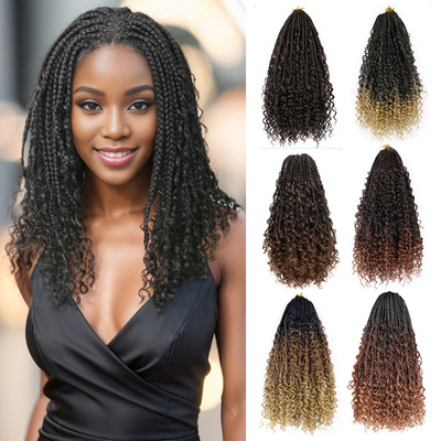 非洲假发女三股钩针发飞子辫脏辫编发扭曲辫box braids goddess