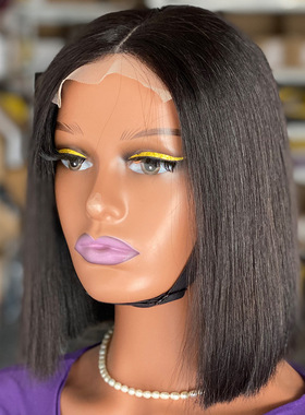 Glueless DD Vietnam假发女蕾丝短发真发全头套human hair wigs