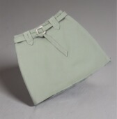 2024夏帛B系列1 清新短裙半身裙 纯色 衣佳人折扣女装 腰带设计