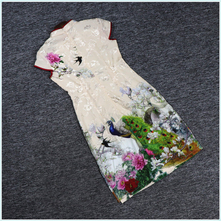 2023 XIA CAN H 시리즈 YI JIAREN 할인 여성 화조 사진 슬림하고 우아한 개선 치파오 드레스