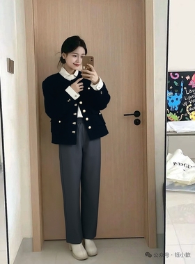 2025冬蒂D系列 衣佳人折扣女装 松紧腰 羽绒裤 厚实老爹裤 7703B