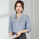 衣佳人折扣女装 衬衣 翻领 长袖 3012 立体刺绣花朵 2026春魅M系列