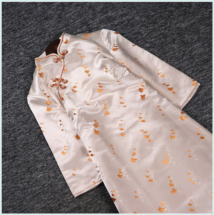 2023 XIACAN H 시리즈 YI JIAREN 할인 여성용 새틴 원단 넉넉한 연령 감소 개선 치파오 드레스