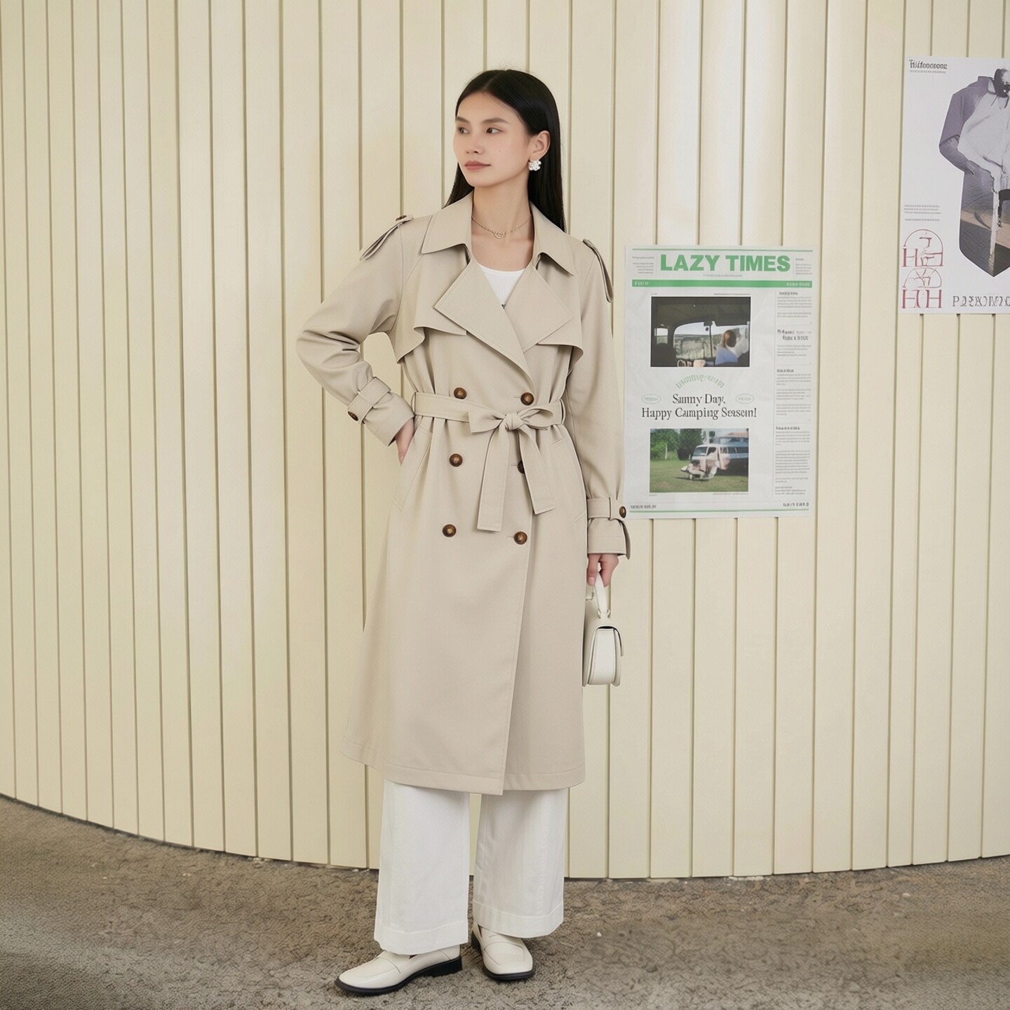2026秋堤D系列 衣佳人折扣女装 翻领 经典 高级感长款风衣外套 12
