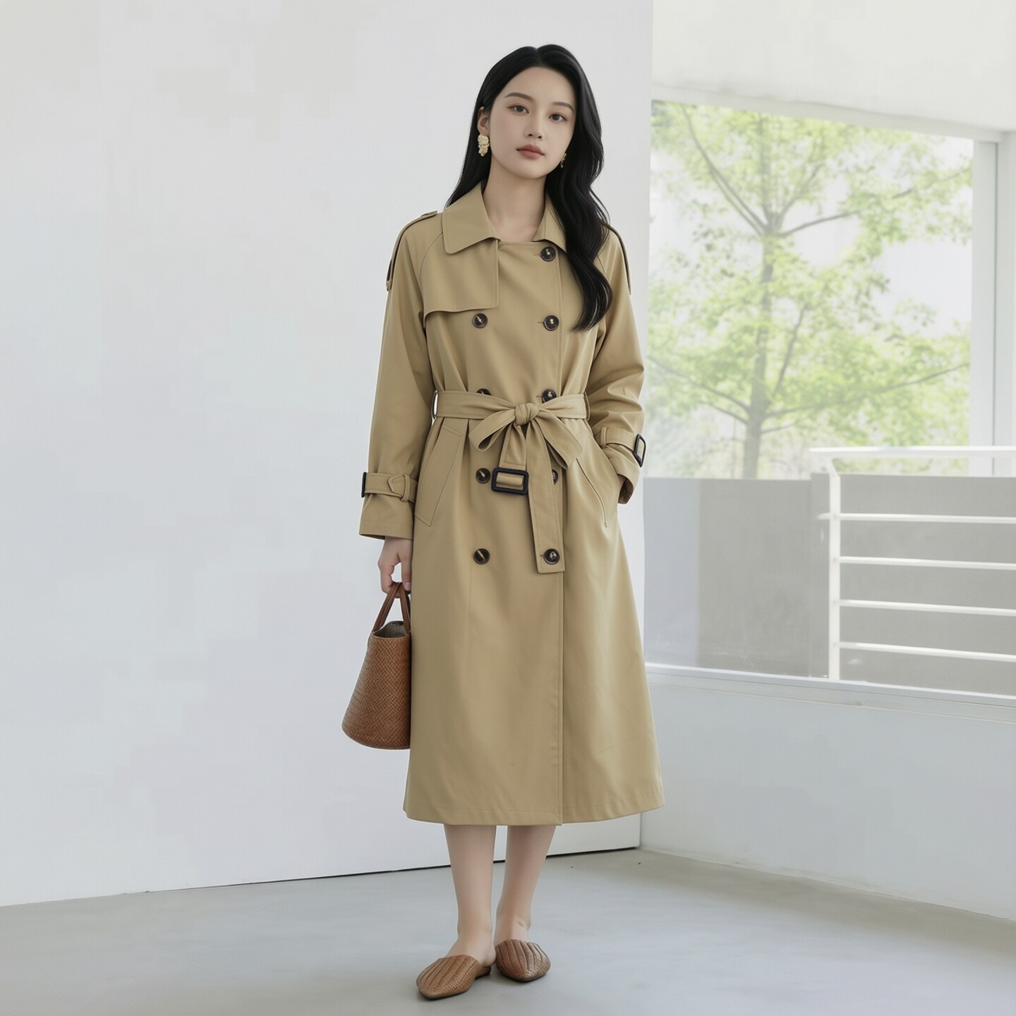2026秋堤D系列1 衣佳人折扣女装 双排扣 高级感 显瘦风衣外套 38