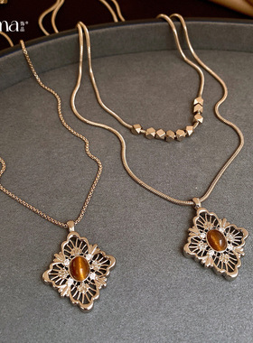 2025冬飘P系列 衣佳人折扣女装  镂空吊坠项链轻奢小众感毛衣链