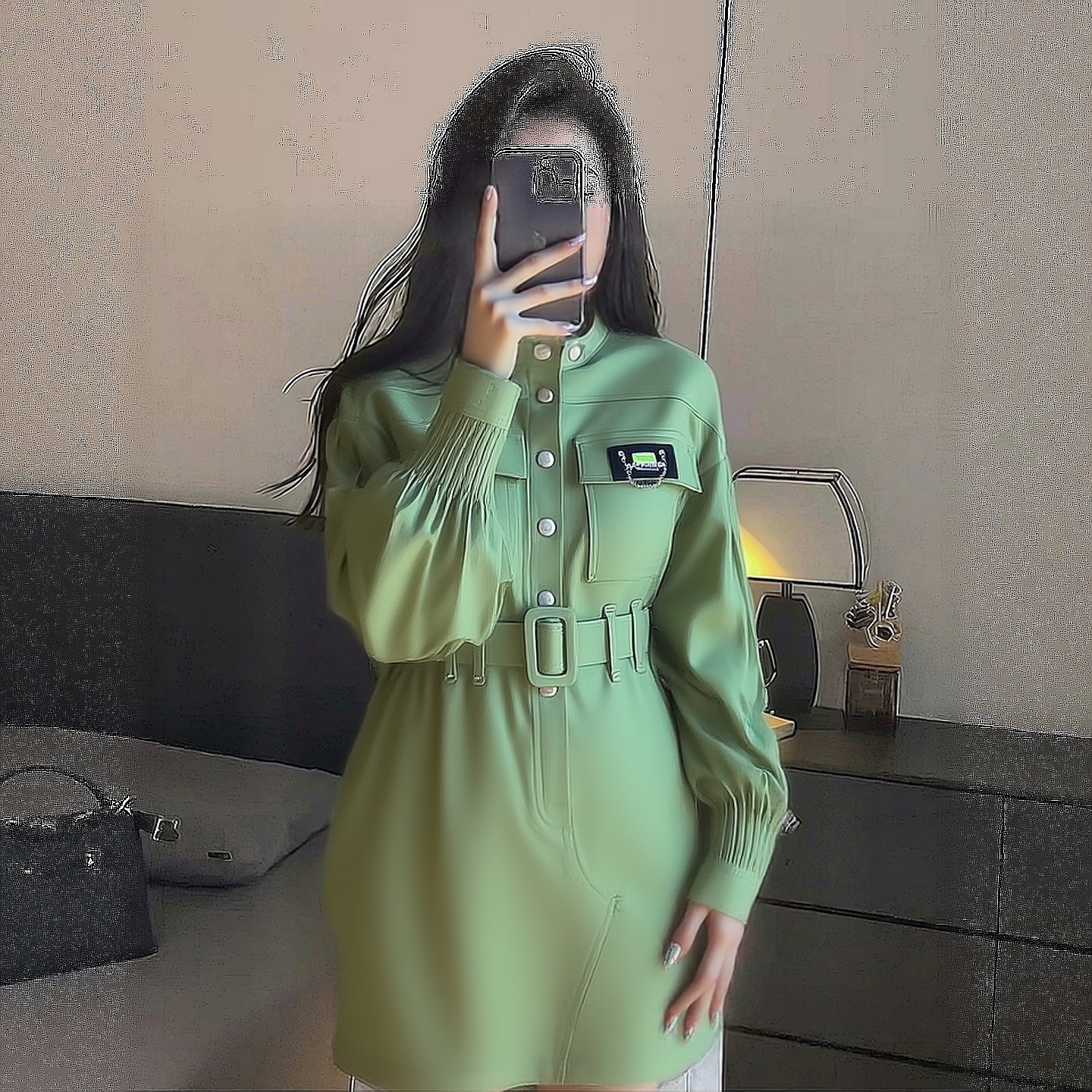 2025冬飘P系列 衣佳人折扣女装 腰带收腰 纯色 减龄连衣裙 2113